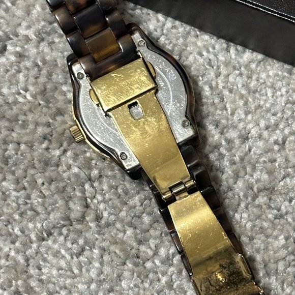 Michael Kors Gold and Tortoiseshell Watch main image 7